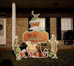 Yard Card Sign You've Been Grinched