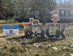 IMG 1310 1762973631 Yard Card Signs "Elf I'm Back"